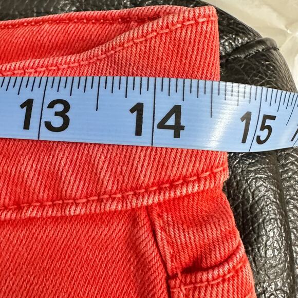 AO.LA Good High Rise Ankle Skinny Jeans Perfect Poppy Red Women 29 - Picture 7 of 9